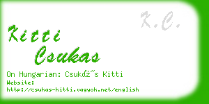 kitti csukas business card